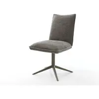 DELIFE Draaistoel Lelio-Flex bouclé zacht mud kruispoot afwerking met titanium 360° draaibaar rocker-functie pocketveer kern