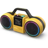 Philips Moving Sound The Roller TAMS60Y/00 - Draagbare speaker, 60W RMS, Bluetooth 5.5., Auracast, USB, 24 uur afspeeltijd, IP67 waterdichtheid, kan als powerbank gebruikt worden - Geel