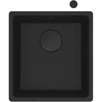 Franke Maris Inbouwspoelbak, Fragranit wasbak MRG 110-37, zwart, mat, bediening met handgreep, vanaf 45 cm. Artikelnummer: 125.0683.