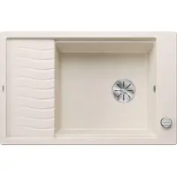 BLANCO Silgranit spoelbak, 780x500 mm, met afvoerbediening en toebehoren, InFino, zacht wit