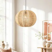 LumenXL Rotan hanglamp Pagna – handgevlochten met natuurlijk design