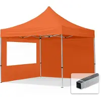 TOOLPORT 3x3 m Easy up partytent, ECONOMY alu 32mm met zijwanden (panorama), oranje