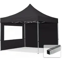 TOOLPORT 3x3 m Easy up partytent, ECONOMY alu 32mm met zijwanden (panorama), zwart