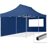 TOOLPORT 3x6 m Easy up partytent, ECONOMY alu 32mm met zijwanden (panorama), blauw