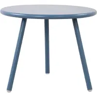 CLP Berea Salontafel - Rond - Loungetafel - voor buiten en binnen - Weerbestendige en UV-bestendige tuintafel - Bijzettafel voor buite blauw