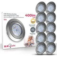 B.K.Licht Ledinbouwlamp 10-pack inbouwspots, ultraflache spots, draaibare plafondspots (10 stuks)