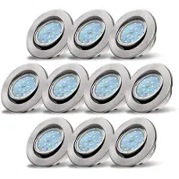 B.K.Licht Ledinbouwlamp 10-pack inbouwspots, ultraflache spots, draaibare plafondspots (10 stuks)