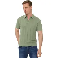 Brax poloshirt groen katoen gestreept normale fit