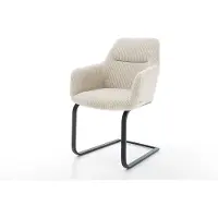 DELIFE Sledemodel Pejo-Flex koord beige sledemodel vlak zwart pocketveer kern