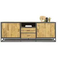 Bommel Wonen Tv meubel (hoog - 210cm) Breeze - Seasoned Brown