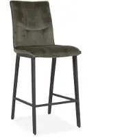 Bommel Wonen Barstoel Fancy - zithoogte 65 cm - velvet Adore Hunter - blokstiksels - poot zwart