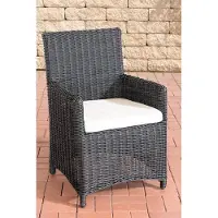 CLP Fontana Stoel - 5mm Wicker zwart gebroken wit