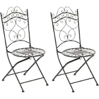 CLP Indra Set van 2 Klapstoelen - Vouwstoel - Buiten - bronzen