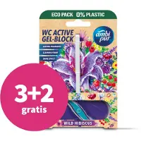 Ambi Pur 3+2 Gratis: Toiletblok Wild Hibiscus
