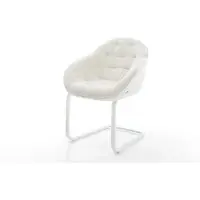 DELIFE Sledemodel Gaio-Flex bouclé zacht beige sledemodel vlak wit