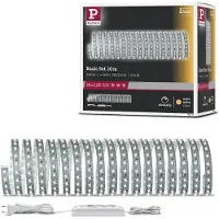 Paulmann MaxLED 500 basisset IP20 warmwit 10m 500, dimbaar, alu / grijs / zink, Woon-/ Eetkamer, metaal, Modern