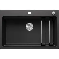 BLANCO Granitspüle ETAGON 8, eckig, 51/78 cm, , inklusive 2 Gratis ETAGON-Schienen aus Edelstahl