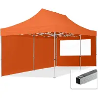 TOOLPORT 3x6 m Easy up partytent, ECONOMY alu 32mm met zijwanden (panorama), oranje
