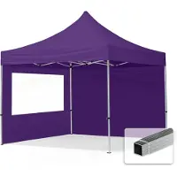 TOOLPORT 3x3 m Easy up partytent, ECONOMY alu 32mm met zijwanden (panorama), paars
