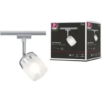 Paulmann URail Blossom spot, chroom/helder Blossom, dimbaar, chroom / zilver, Woon-/ Eetkamer, Glas, Modern