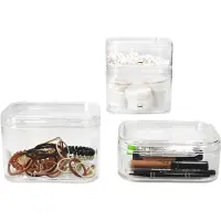 MamboCat Set van 4 ELINA opbergdozen klein & groot transparant - 2x 20523 & 2x 20522
