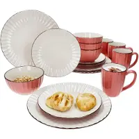 MÄSER 16-delig OSITA ROSE servies voor 4 personen, steengoed - 674470