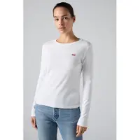 Levi's Essential Housemark Long-sleeve Tee Maat: S | Longsleeves Outlet | Dames | Wit