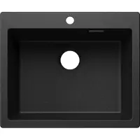 BLANCO PLEON 6 pro: Inbouwspoelbak van SILGRANIT, zwart, vanaf 60 cm, zonder afvoer, met afstandsbediening