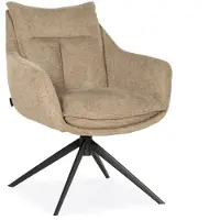 Bommel Wonen Armstoel Kazana XL - draaibaar - stof Aragon Desert - pocketvering - poot zwart