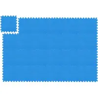 Relaxdays 120 x Beschermmatten voor de vloer, puzzelmatten voor sport- en fitnessapparatuur, 30x30 cm, 10,8 m², schuim, BPA-vrij, blauw