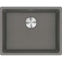 Franke Maris vlakke spoelbak, Fragranit wasbak MRG 210-52, steingrijs, met drukknop, roestvrij staal, vanaf 60 cm. Artikelnummer: 135.0682.