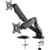 Deltaco ARM-1300 Monitor Arm - 2 Schermen - Bureaustandaard - 17-32 inch - Max 2x 9kg - Zwart