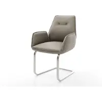 DELIFE Sledemodel Zoa-Flex echt leer mud sledemodel vlak roestvrij staal pocketveer kern