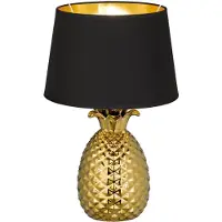 TRIO Tafellamp Pineapple 43cm goud met zwart