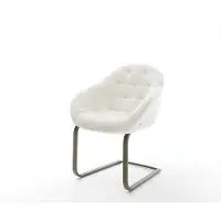 DELIFE Sledemodel Gaio-Flex bouclé zacht beige sledemodel vlak afwerking met titanium