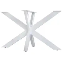 CLP Hardwick Tafelpoten - metaal - doe-het-zelf - hoogte van 71 cm - Stervormig tafelframe - gepoedercoat - wit
