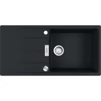 Franke Maris Centro Inbouwspoel, Fragranit spoelbak CNG 611-100 Onyx, met draaiknop, roestvrij staal, vanaf 60 cm, artikelnummer 114.0682.