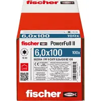 Fischer 562954 FPF II CHTF 6,0 x 100 BC 100 Houtschroef 6 mm 100 mm TX Staal Galvanisch verzinkt 100 stuk(s)