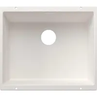 BLANCO SUBLINE 500-U, professionele uitvoering, met kleuraccenten. Inbouwspoelbak SILGRANIT, wit, vanaf 60 cm, zonder afvoer. Afstandsbediening