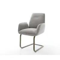 DELIFE Sledemodel Zoa-Flex zachte stof met structuur grijs sledemodel vlak afwerking met titanium pocketveer kern