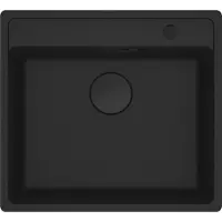Franke Maris vlakke spoel, Fragranit wasbak MRG 210-52 A, zwart, mat, handbediening, vanaf 60 cm. Artikelnummer: 135.0683.