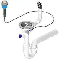 Bruckner Gootsteensifon met overloop, bediening en kraan, 6/4", inclusief afvoer, DN40