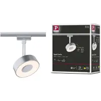 Paulmann URail Circle spot 3-step-dim 3.000K Circle, dimbaar, alu / grijs / zink, Woon-/ Eetkamer, metaal, Modern