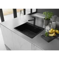 Franke Maris Inbouwspoelbak, Fragranit wasbak MRG 610-54 A, zwart, mat, bediening met handgreep, vanaf 60 cm, artikelnummer 114.0708.
