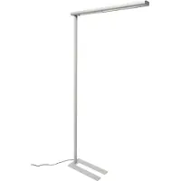 MAUL Vloerlamp MAULjet, alu / grijs / zink, Werkkamer / Kantoor, Aluminium, Modern