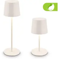 Briloner Bota - LED Tafellamp Oplaadbaar – dimbaar – draadloos – 33cm hoog – IP44 – voor binnen & buiten – op batterij – wit
