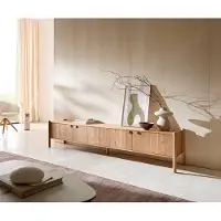 DELIFE Tv-meubel Caius 220 cm acacia aura 4 deuren