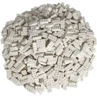 LEGO 2x4 bakstenen wit - 500 stuks - Witte bakstenen 3001 (3001, LEGO Accessoires)