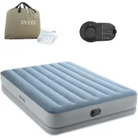 Intex Dura-Beam Comfort luchtbed - grijs/blauw, 203 x 152 x 36 cm