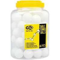 Get & go Tafeltennisballen - PP - in Pot - 60 Stuks - Wit